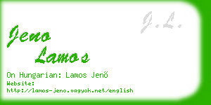 jeno lamos business card