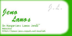 jeno lamos business card